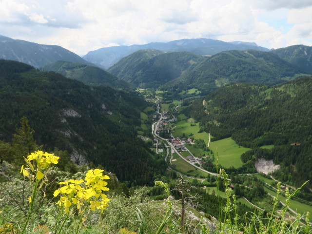 Schwarzau im Gebirge vom Falkenstein aus