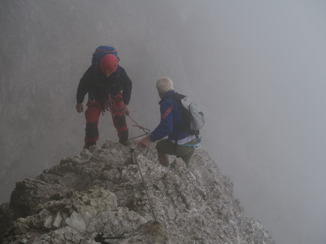 Innerkofler-Klettersteig: zwischen Abzweigung zur NNW-Kante und Gamsscharte