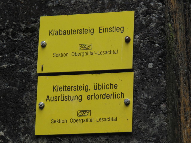 Klabauter-Klettersteig: Einstieg