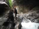 Klabauter-Klettersteig: Hannelore und Marion zwischen zweiter Finsternis und erstem Wasserfall