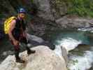 Klabauter-Klettersteig: Helmut beim dritten Wasserfall