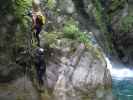 Klabauter-Klettersteig: Helmut und Ursula beim vierten Wasserfall