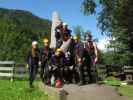 Klabauter-Klettersteig: Josef, Hannelore, ich, Werner, Ulrike, Ursula, Marion und Helmut beim Notausstieg Eder