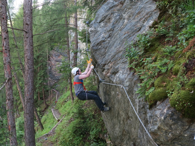 Klettersteig 'Burg Heinfels': Erich in der Variante