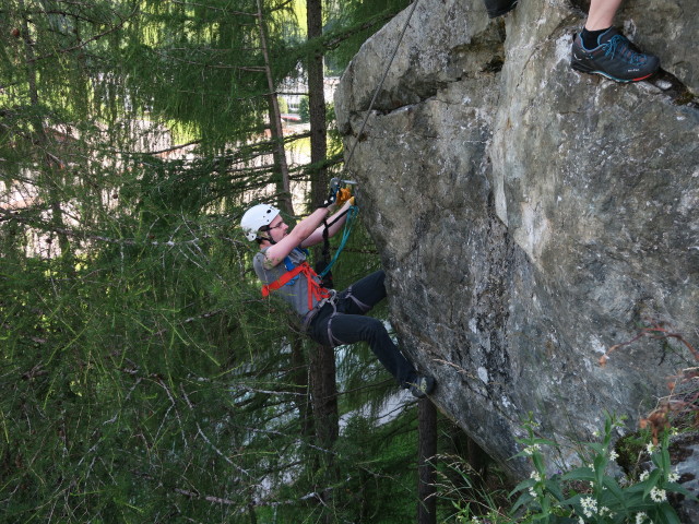 Klettersteig 'Burg Heinfels': Erich in der Variante