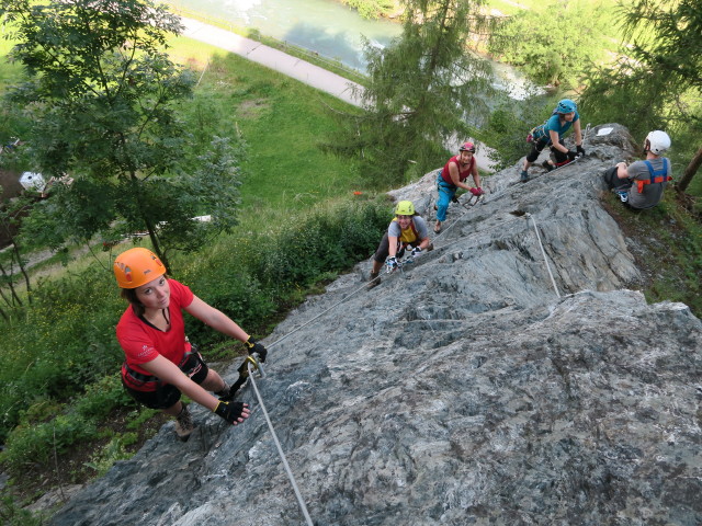 Klettersteig 'Burg Heinfels': Hannelore, Ulrike, Edith, Irene und Erich