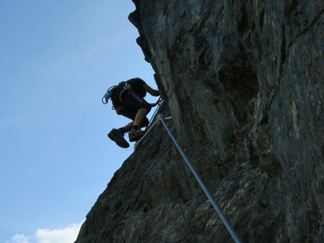 Klettersteig 'Burg Heinfels': Irmgard in der Schlusswand