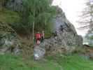 Klettersteig 'Burg Heinfels': Hannelore, Erich, Evelyn und Irmgard im Familienklettersteig