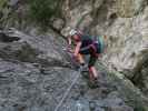 Klettersteig 'Burg Heinfels': Irmgard in der Wandtraverse