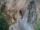 Klettersteig 'Burg Heinfels': Evelyn in der Schlusswand