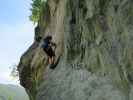 Klettersteig 'Burg Heinfels': Evelyn und Irmgard in der Schlusswand