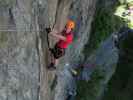 Klettersteig 'Burg Heinfels': Hannelore in der Schlusswand