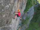 Klettersteig 'Burg Heinfels': Hannelore in der Schlusswand