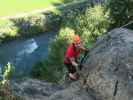 Klettersteig 'Burg Heinfels': Hannelore in der Schlusswand