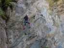 Klettersteig 'Burg Heinfels': Irmgard in der Wandtraverse