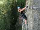 Klettersteig 'Burg Heinfels': Evelyn in der Wandtraverse