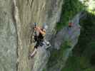 Klettersteig 'Burg Heinfels': Evelyn in der Schlusswand