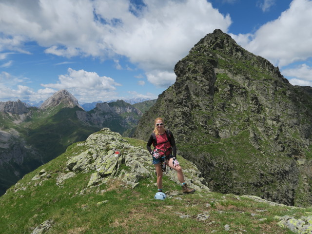 Evelyn am Steinwand-Klettersteig