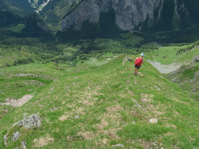 Evelyn am Steinwand-Klettersteig