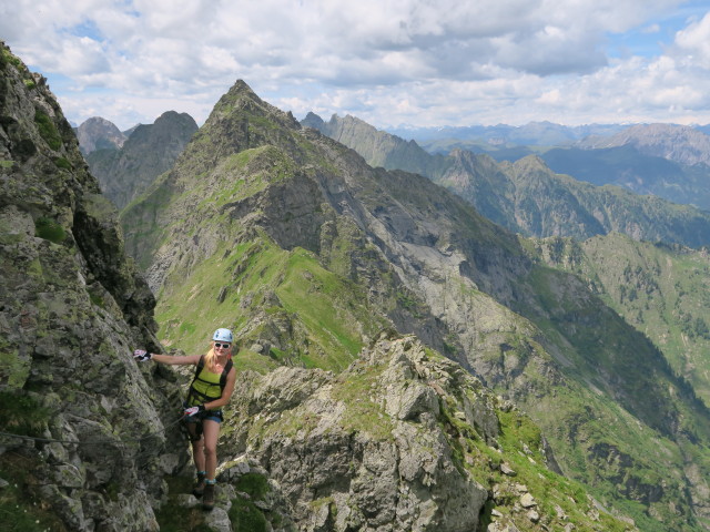 Evelyn am Steinwand-Klettersteig