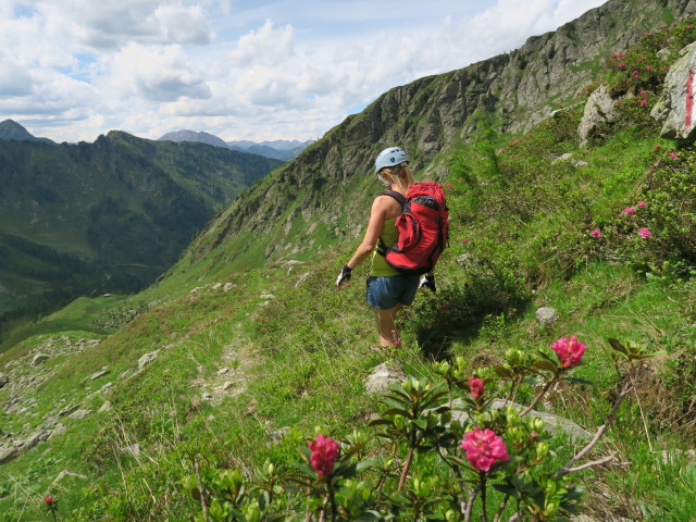 Evelyn am Karnischen H&ouml;henweg zwischen Obergailer Joch und Knolih&uuml;tte