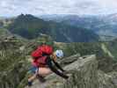 Evelyn zwischen Edigon und Steinwand-Klettersteig