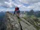 Evelyn zwischen Edigon und Steinwand-Klettersteig