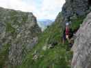 Evelyn am Steinwand-Klettersteig