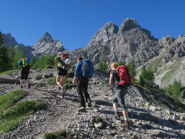 Irene, Josef, Werner und Evelyn zwischen Insteinhütte und Marcherstein