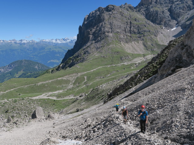 Irene, Evelyn und Werner zwischen Marcherstein und Route 'Haspinger'