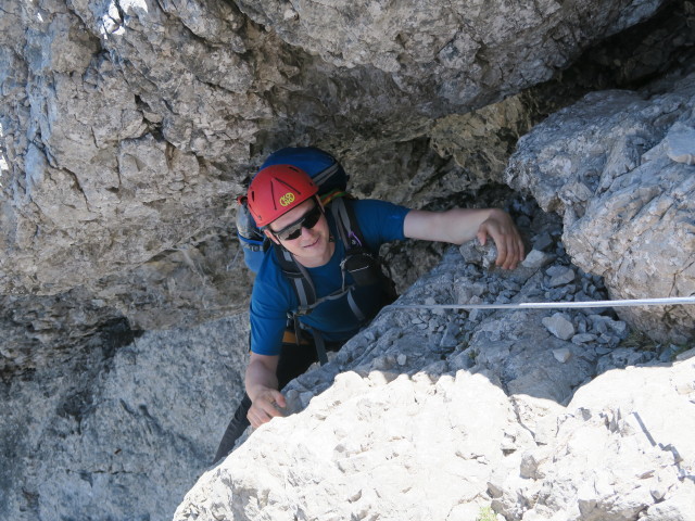 Route 'Haspinger': Werner in der 2. Seill&auml;nge