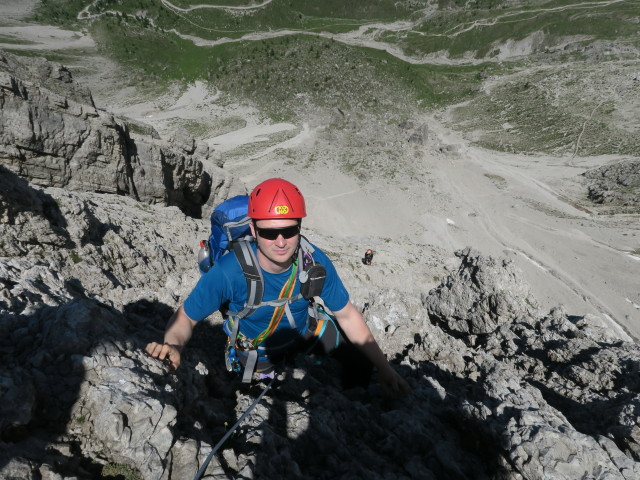 Route 'Haspinger': Werner in der 6. Seill&auml;nge
