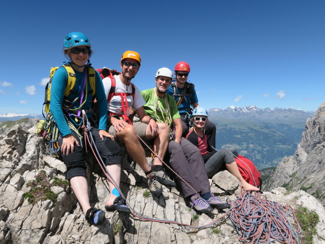 Irene, ich, Josef, Werner und Evelyn auf der Kleinen Teplitzer Spitze, 2.450 m