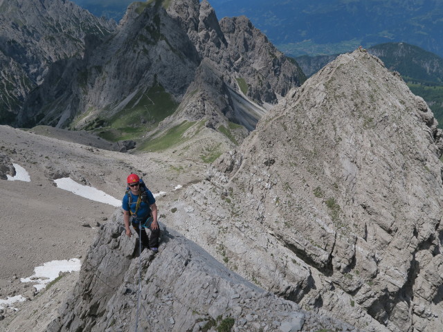 NW-Grat der Teplitzer Spitze: Werner in der 2. Seill&auml;nge