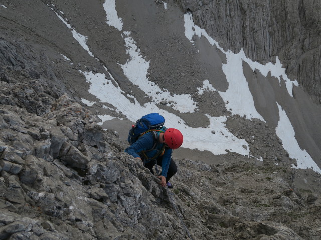 NW-Grat der Teplitzer Spitze: Werner in der 7. Seillänge