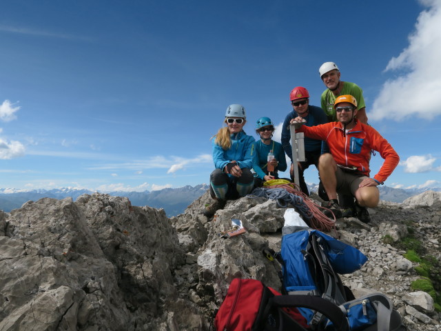 Evelyn, Irene, Werner, Josef und ich auf der Teplitzer Spitze, 2.613 m