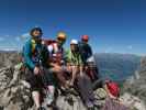 Irene, ich, Josef, Werner und Evelyn auf der Kleinen Teplitzer Spitze, 2.450 m