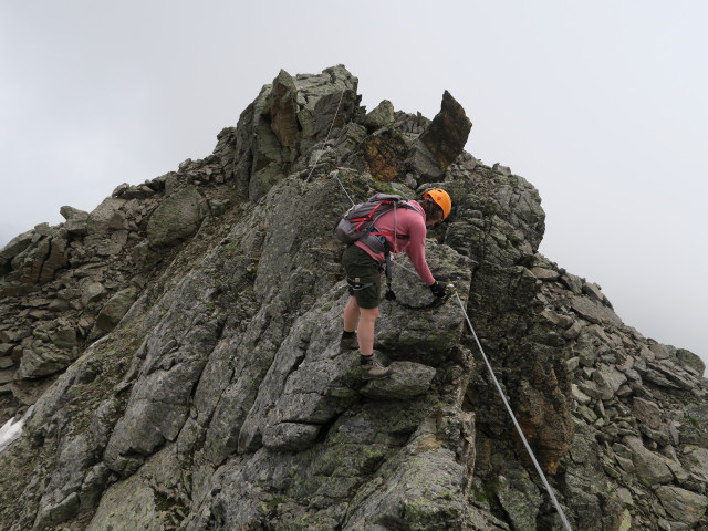 Schleinitz-Klettersteig: Hannelore zwischen Trelebitschscharte und Schleinitz