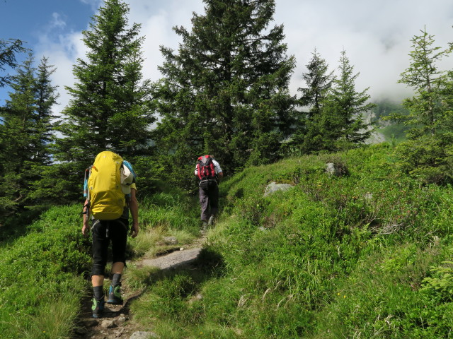 J&ouml;rg und Erich am Weg 133 auf der Forche (29. Juli)