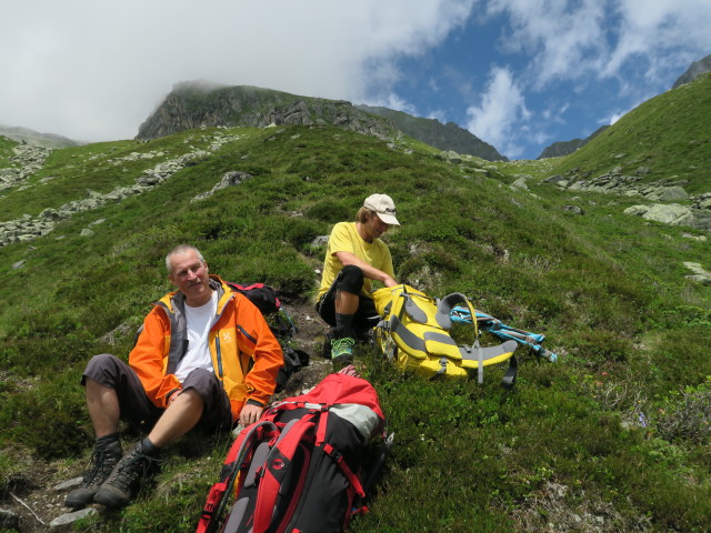 Erich und J&ouml;rg zwischen Falbesoner Ochsenalm und Schrimmen (29. Juli)