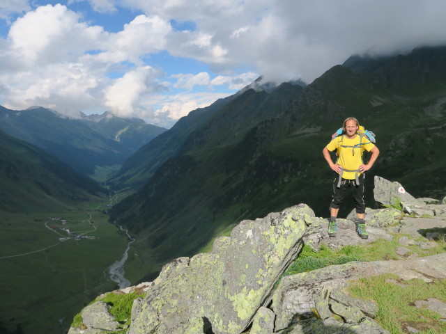 Jörg am Weg 133 zwischen Kuhgschwez und Franz-Senn-Hütte (29. Juli)