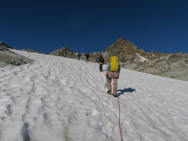 Klaus, Dirk, Thorsten und J&ouml;rg am Alpeiner Ferner (30. Juli)