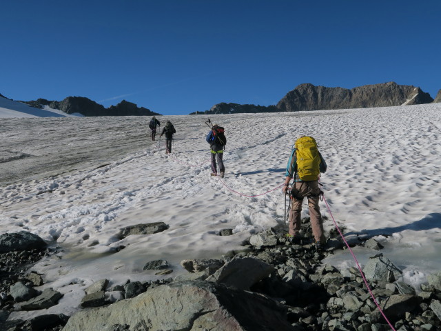 Klaus, Dirk, Thorsten und J&ouml;rg am Alpeiner Ferner (30. Juli)