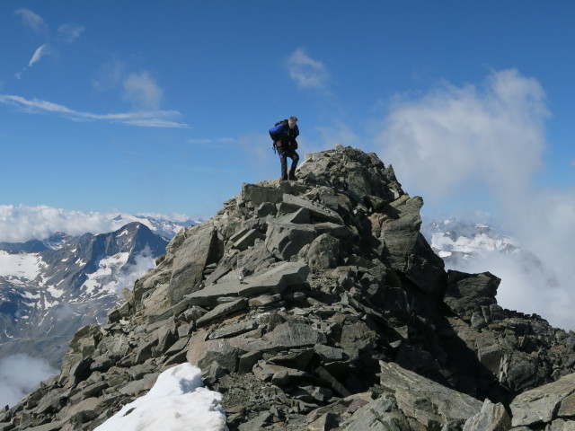 Klaus zwischen Oberer H&ouml;lltalscharte und Ruderhofspitze (30. Juli)