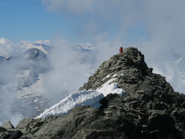 J&ouml;rg zwischen Oberer H&ouml;lltalscharte und Ruderhofspitze (30. Juli)