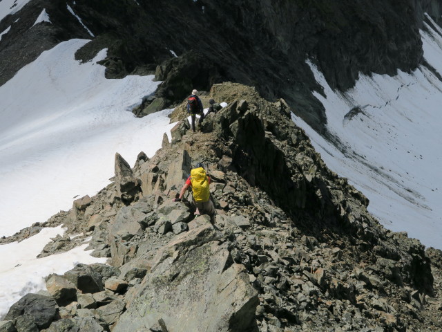 Thorsten, J&ouml;rg und Dirk zwischen Ruderhofspitze und Oberer H&ouml;lltalscharte (30. Juli)
