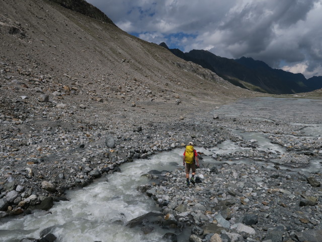 J&ouml;rg beim Alpeiner Bach zwischen Alpeiner Ferner und Berglastal (30. Juli)
