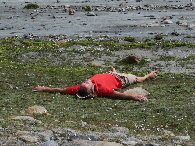 J&ouml;rg beim Alpeiner Bach zwischen Alpeiner Ferner und Berglastal (30. Juli)
