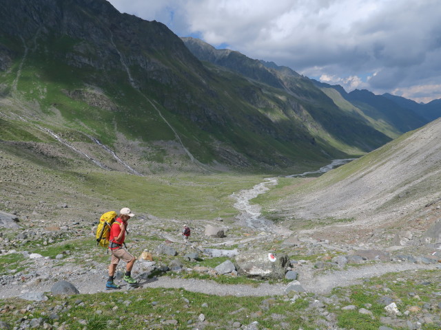 Jörg am Weg 131 zwischen Alpeiner Ferner und Berglastal (30. Juli)