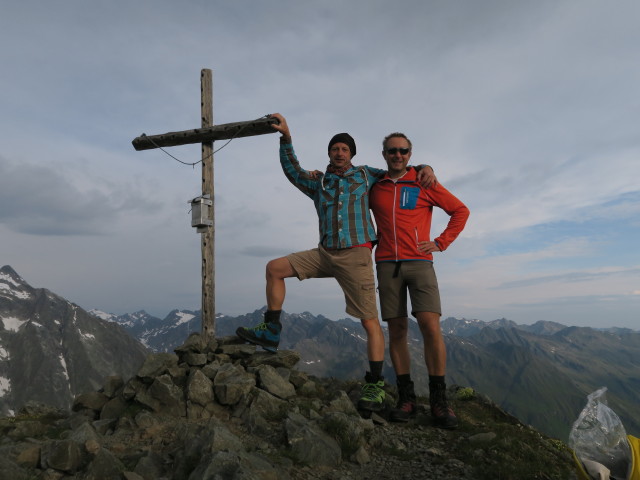 J&ouml;rg und ich am Schafgr&uuml;bler, 2.922 m (31. Juli)